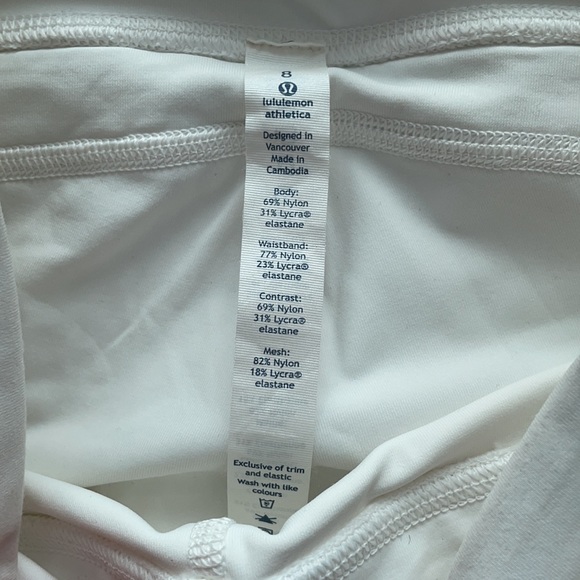 NWT-Lululemon Mind Over Miles Crop-White #50 - Picture 3 of 8
